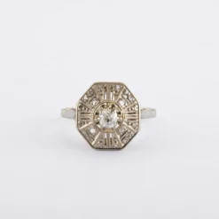 Bague Art Déco diamants