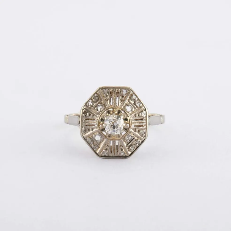 Bague Art Déco diamants