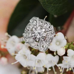 Bague Art Déco diamants