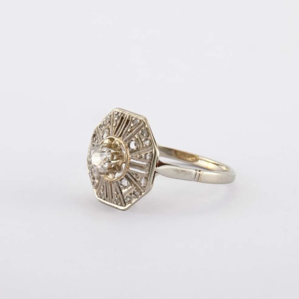 Bague Art Déco diamants