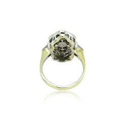 Bague Art Déco Diamants et Perle