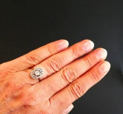 Bague Art Déco Diamants, Or Blanc
