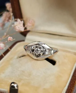 Bague Art Déco Diamants Or blanc