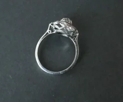 Bague Art Déco Diamants, Or Et Platine