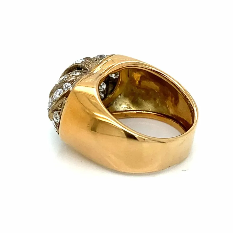 Bague Art Déco Diamants Or Argent