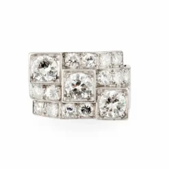 Bague Art Déco Diamants Platine