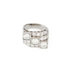 Bague Art Déco Diamants Platine