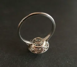 Bague Art Déco Diamants, Platine.