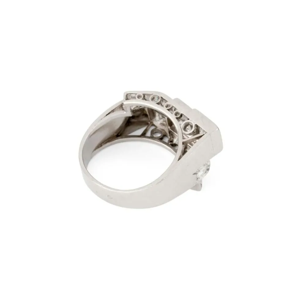 Bague Art Déco Diamants Platine
