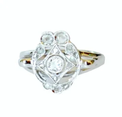 Bague art déco en or avec diamants