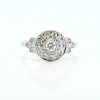 Bague art déco en or blanc et diamants