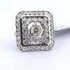 BAGUE ART DÉCO EN OR BLANC 18 KT ET DIAMANTS