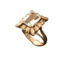 Bague Art Déco en platine, aigue marine et diamants