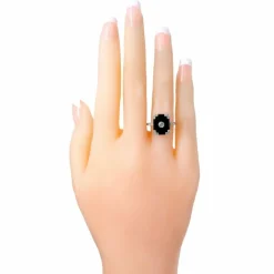 Bague Art Déco Onyx Diamants