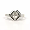 Bague Art Déco or blanc diamant