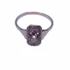Bague Art Déco or blanc diamant