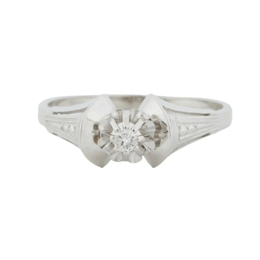 Bague Art Déco Or blanc Diamant