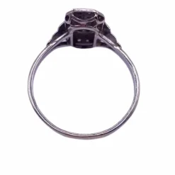 Bague Art Déco or blanc diamant