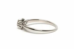 Bague Art Déco or blanc, diamant