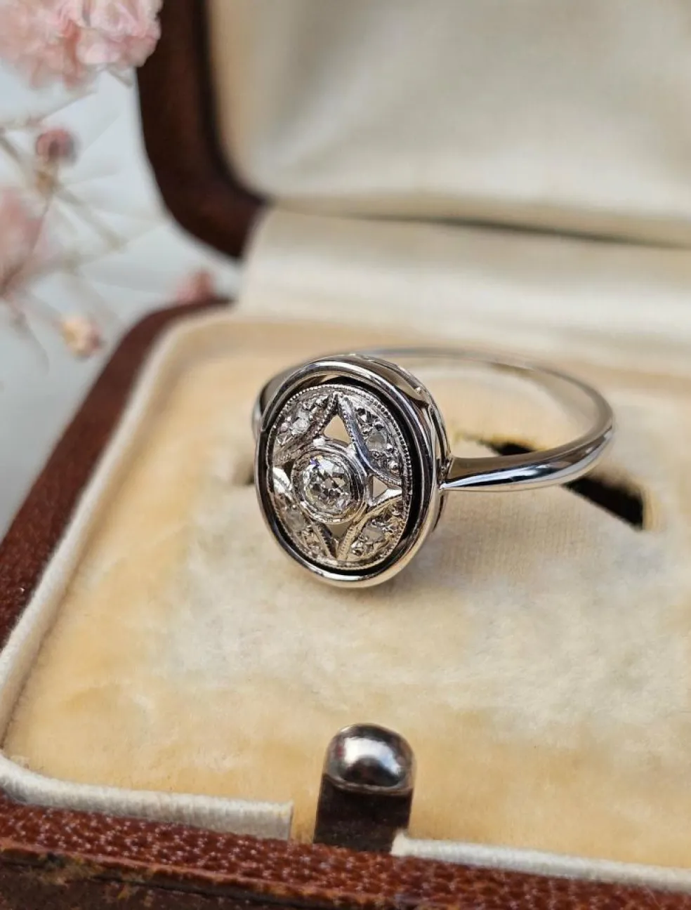 Bague Art Déco or Blanc Diamants