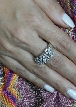 Bague Art Déco Or blanc et Diamants