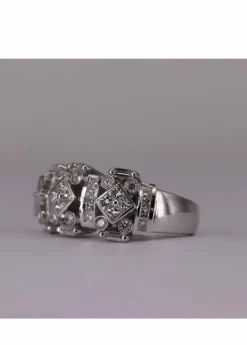 Bague Art Déco Or blanc et Diamants