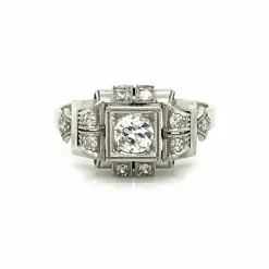Bague Art déco Or Diamant