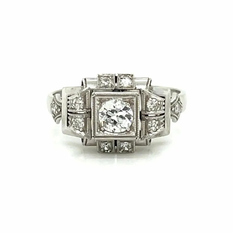 Bague Art déco Or Diamant