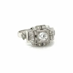 Bague Art déco Or Diamant