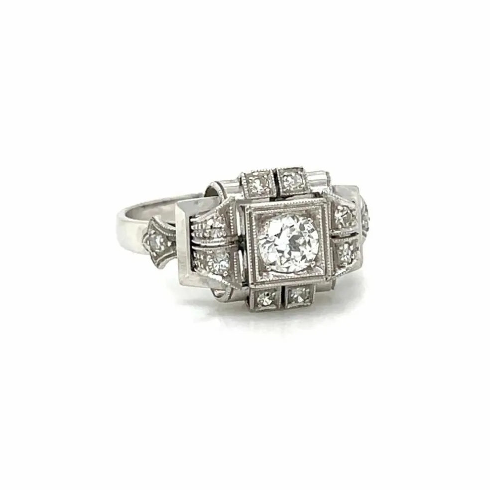 Bague Art déco Or Diamant
