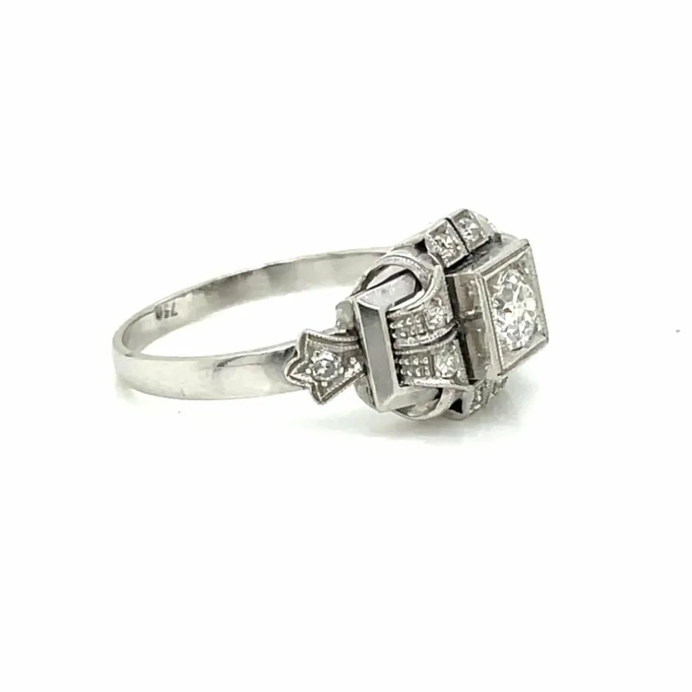 Bague Art déco Or Diamant