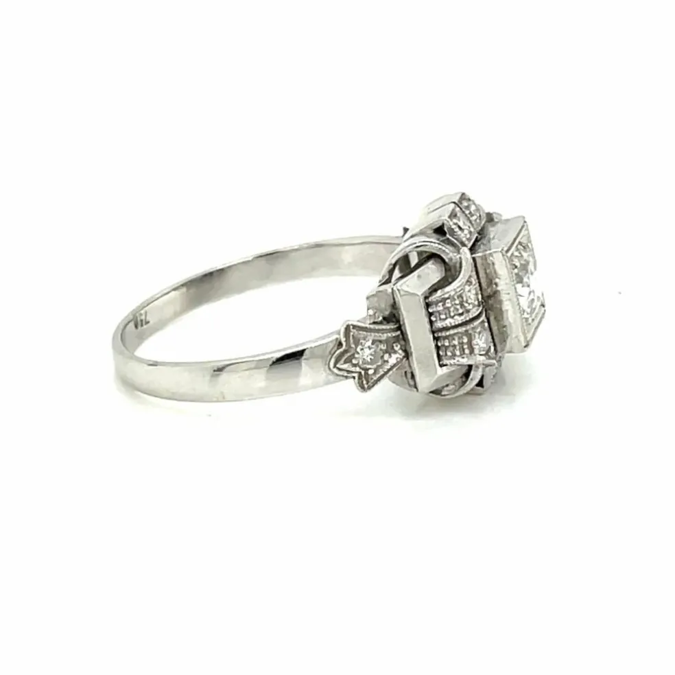 Bague Art déco Or Diamant