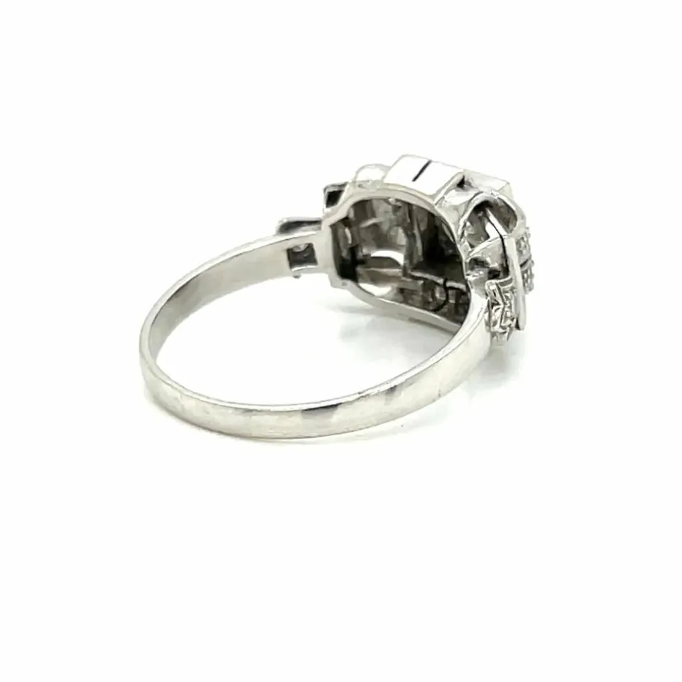 Bague Art déco Or Diamant