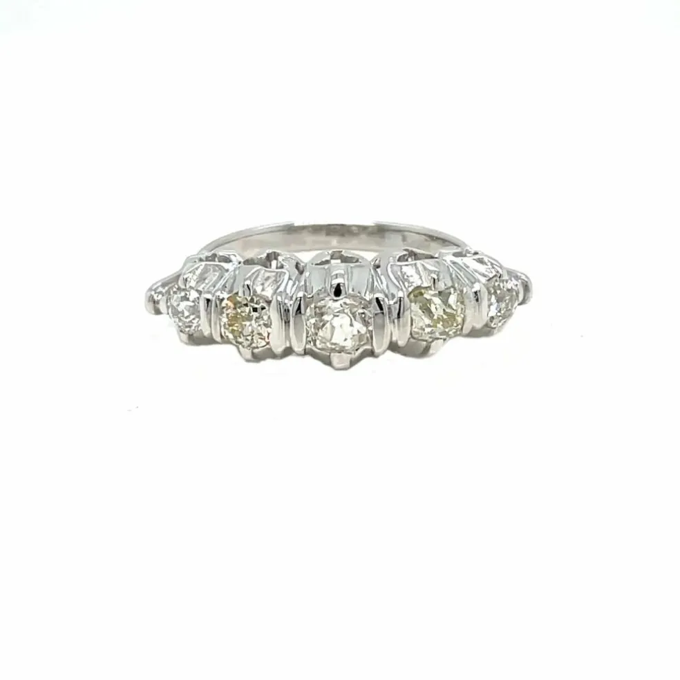 Bague Art Déco Or Diamant "Five-Stone"