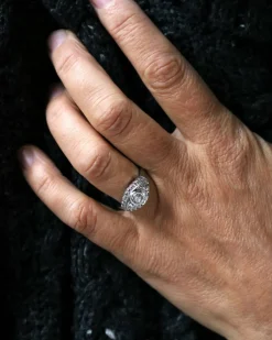 Bague Art Déco Or Gris et Diamants