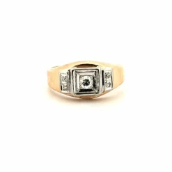 Bague Art Déco Or Jaune Diamants