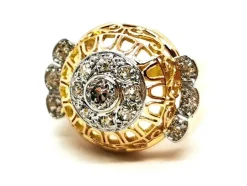 Bague Art déco Or jaune Diamant