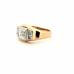 Bague Art Déco Or Jaune Diamants