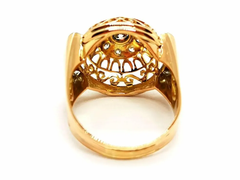 Bague Art déco Or jaune Diamant