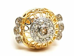 Bague Art déco Or jaune Diamant