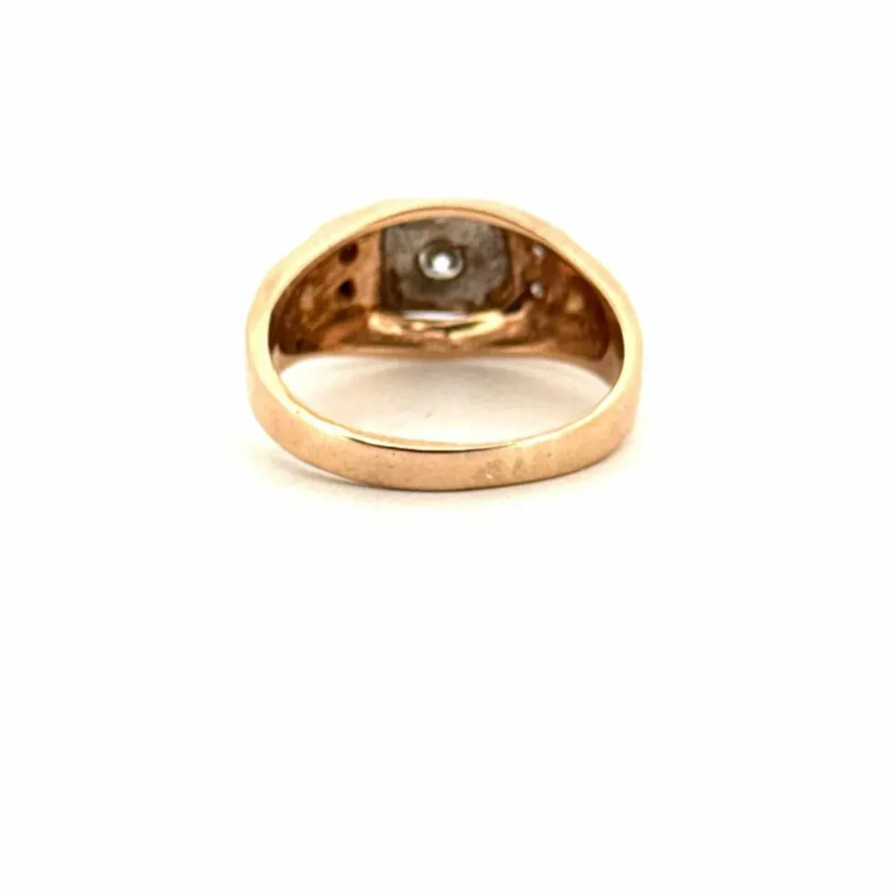 Bague Art Déco Or Jaune Diamants