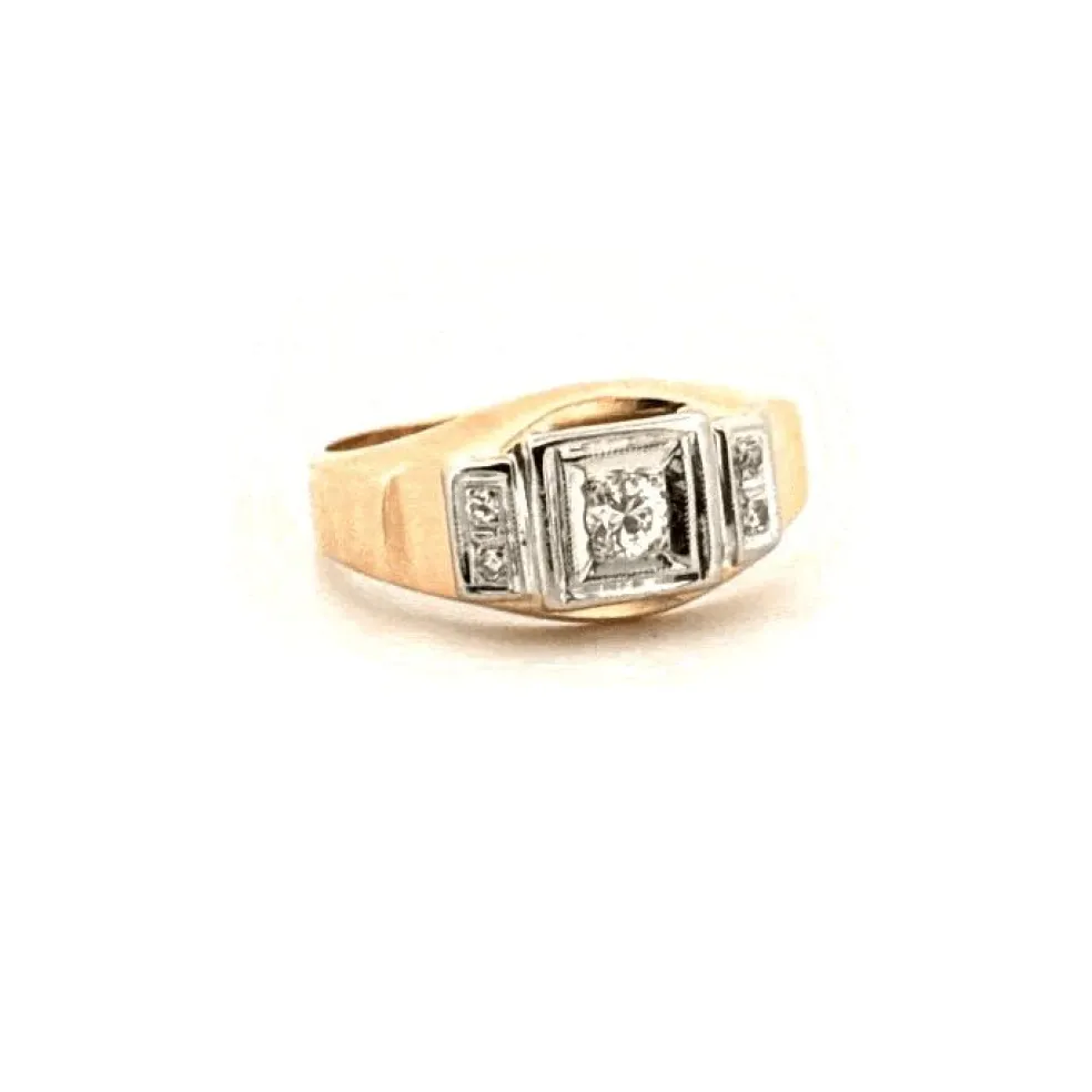 Bague Art Déco Or Jaune Diamants