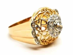 Bague Art déco Or jaune Diamant