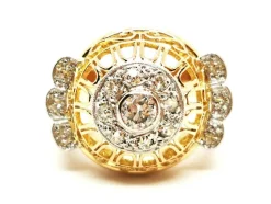 Bague Art déco Or jaune Diamant