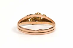 Bague Art Déco or jaune et perles