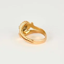 Bague Art Déco or rose diamant