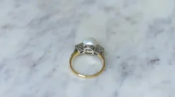 Bague Art Déco Perle et Diamants