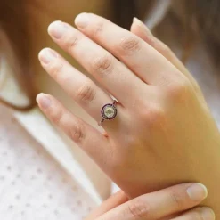 Bague Art Déco Platine Diamant Rubis