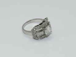 Bague Art Déco Platine Diamants
