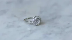 Bague Art Déco platine diamants